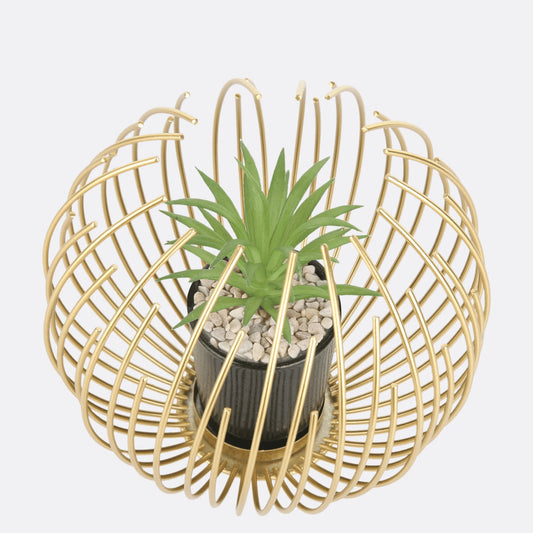 Metallic Cactus Figurine