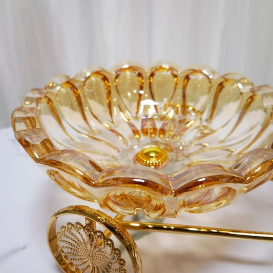 Crystal Bicycle Fruit Dish