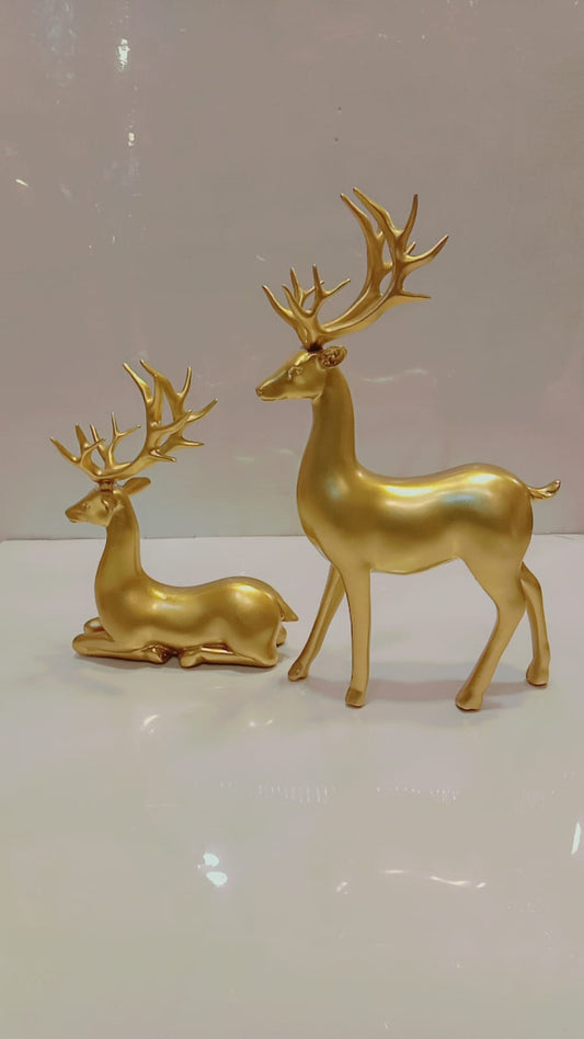 Elegant Deer Figurine Set (2pcs)
