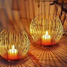 Twin Metallic Candle Holder Set (2pcs)