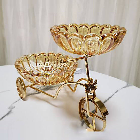 Crystal Bicycle Fruit Dish
