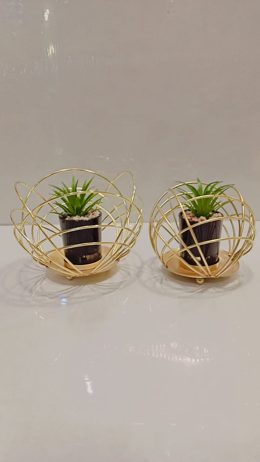 Metallic Cactus Figurine