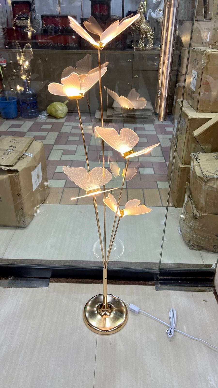 Contemporary Metallic Floor Lamp
