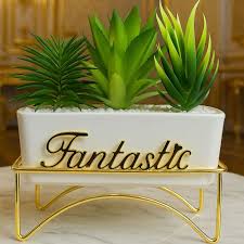 Metallic Cactus Figurine