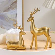 Elegant Deer Figurine Set (2pcs)